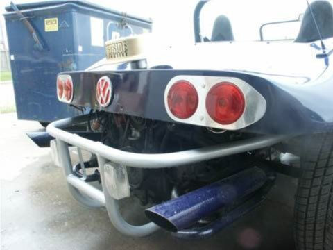 Blue car tail light