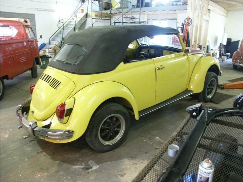 Yellow and black car